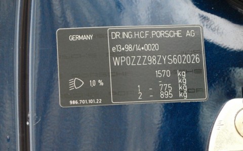 Porsche Boxster 986 2.7 220 cv WP0ZZZ98ZYS602028