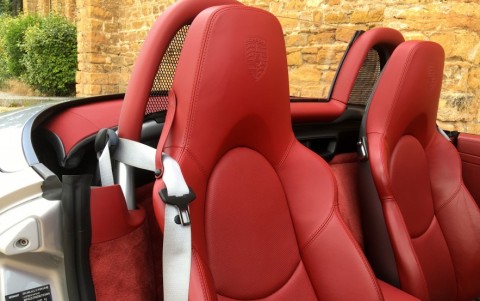 Porsche Boxster RS60 Spyder - Sièges tout cuir naturel Rouge Carrera