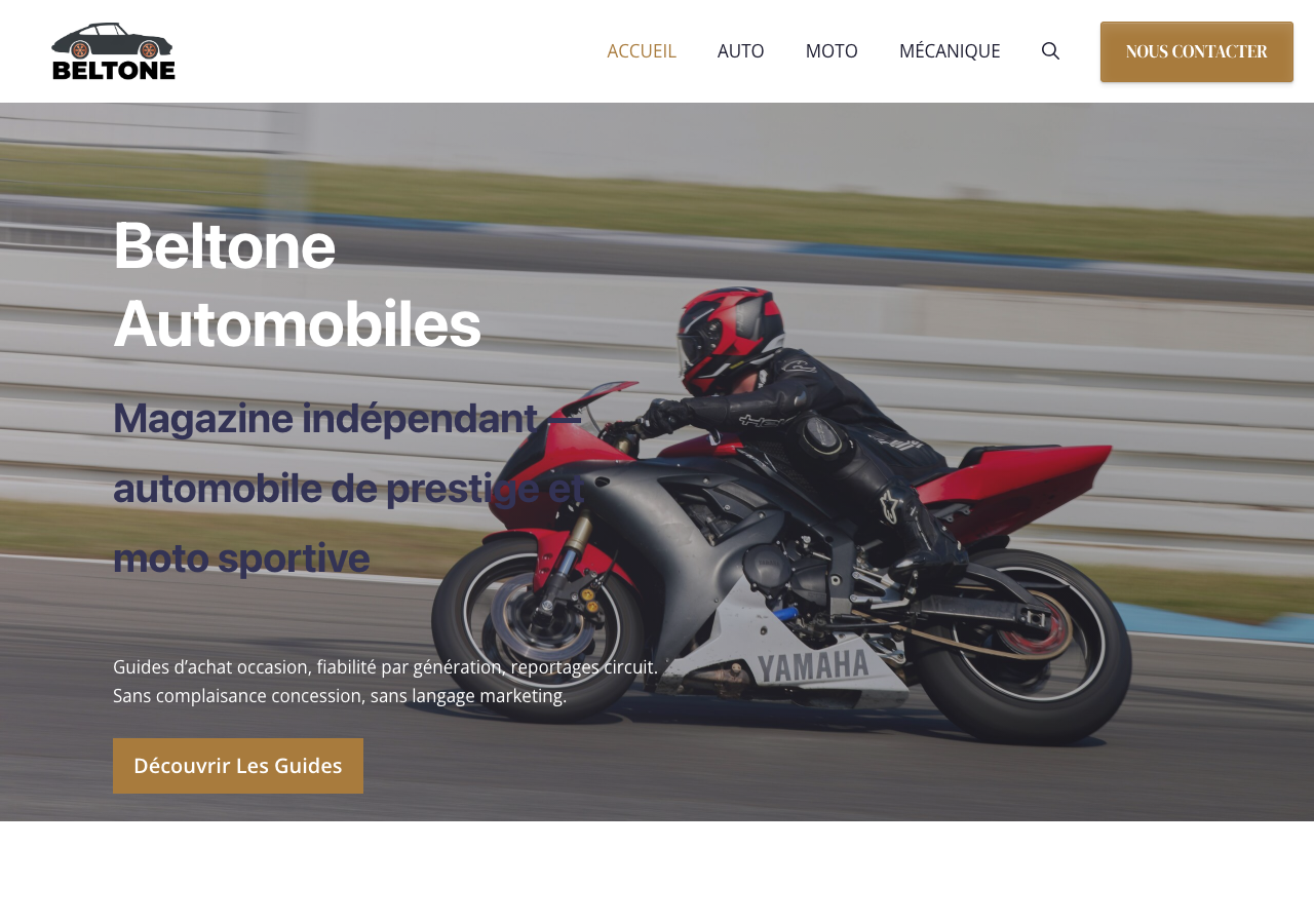 Capture d'écran du site beltone-automobiles.fr