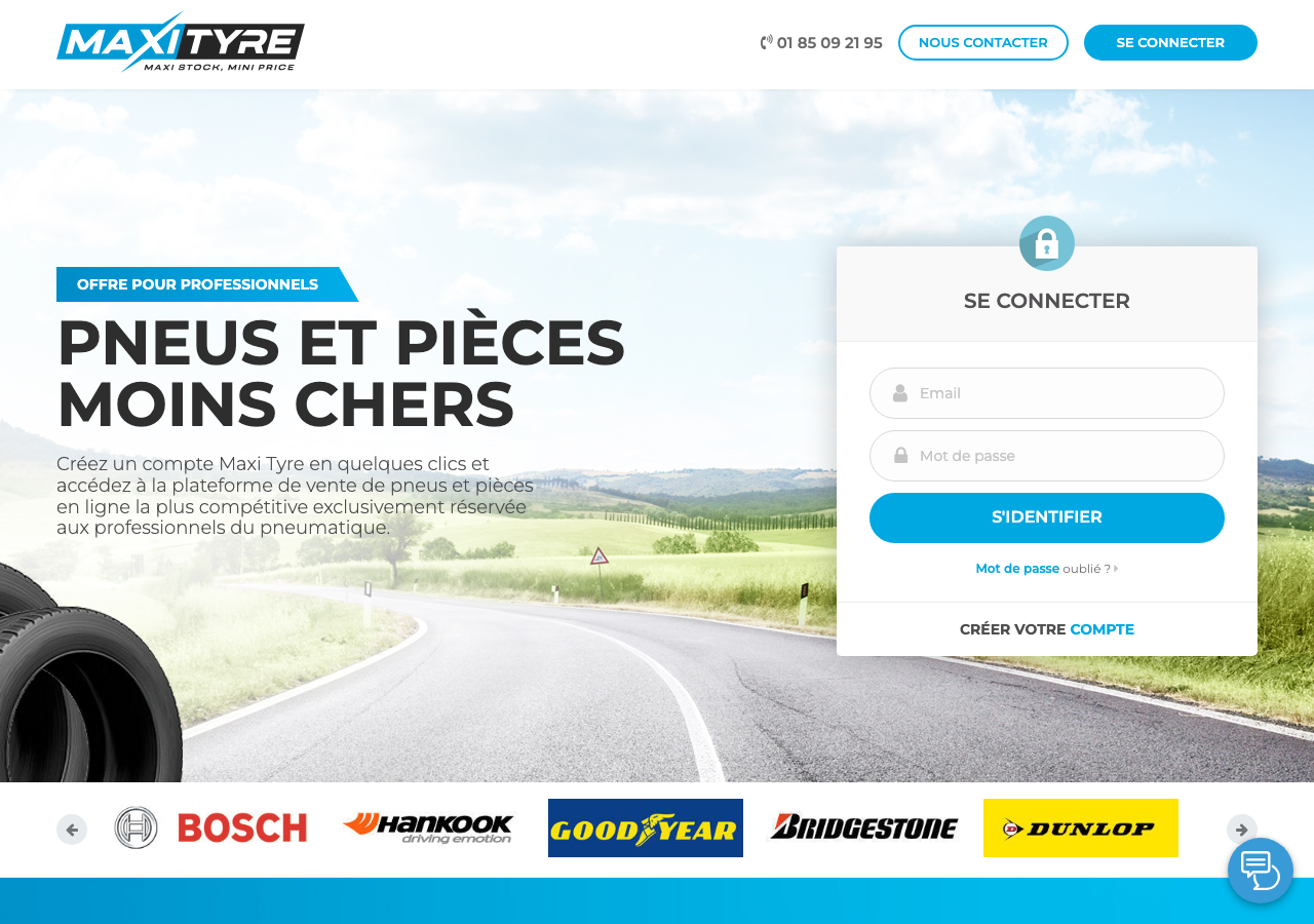Capture d'écran du site maxityre.fr